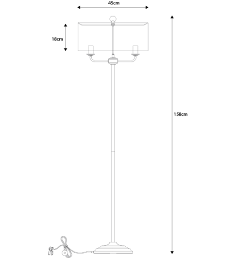 Grantham Floor Lamp - Satin Nickel