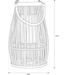 Cooke Bamboo LED Lantern