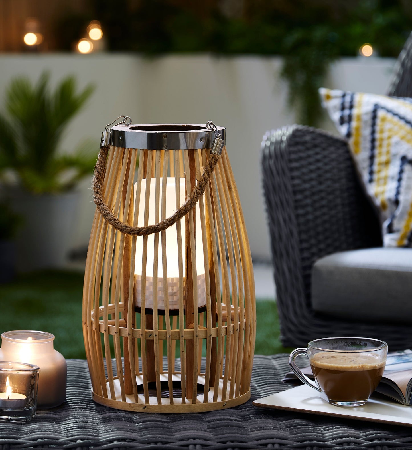 Cooke Bamboo LED Lantern