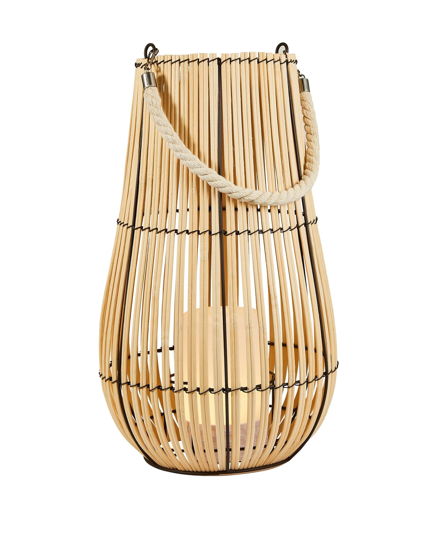 Azore Bamboo LED Lantern