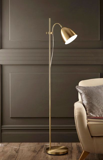 Seb Floor Lamp - Antique Brass