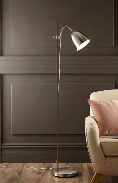 Seb Floor Lamp - Brushed Chrome